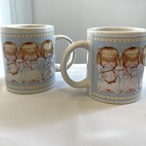 Vintage Pair of Hallmark Angels Coffee Mugs